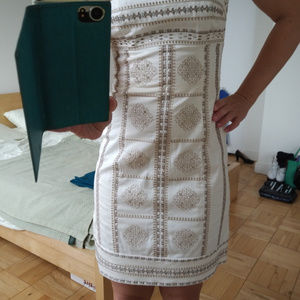 WHBM strapless white dress